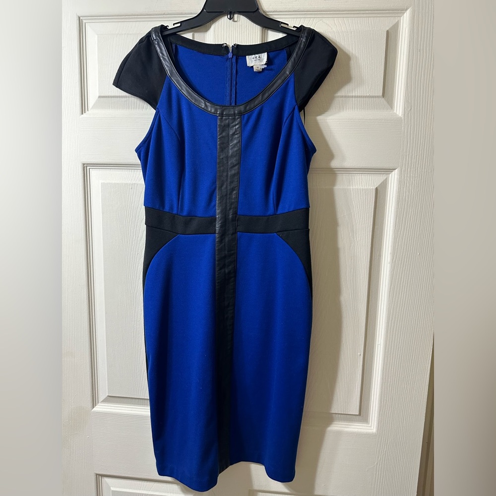 ECI Blue and Black Dress Size 12